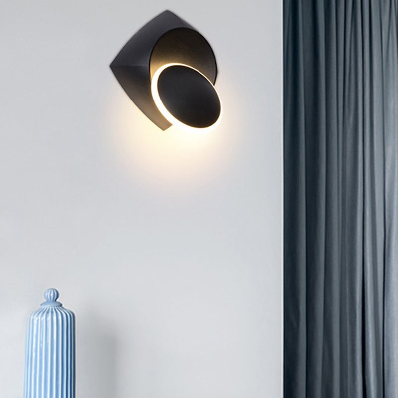 Geometric Shape Metal Wall Light Modern Style 1 Light Wall Light Sconce