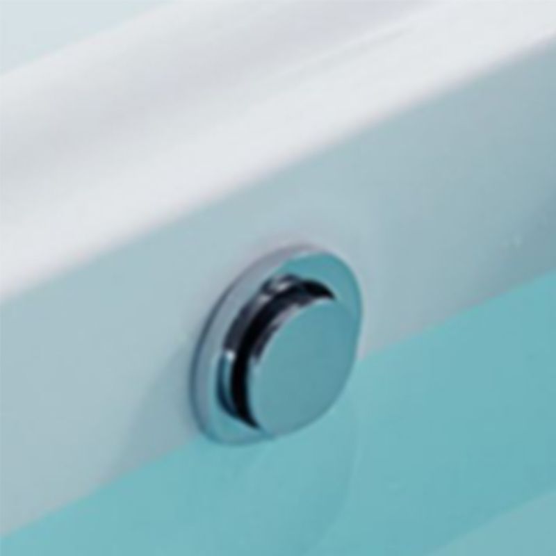 Modern Acrylic Bathtub Freestanding Soaking Tub , 27.56-inch Wide