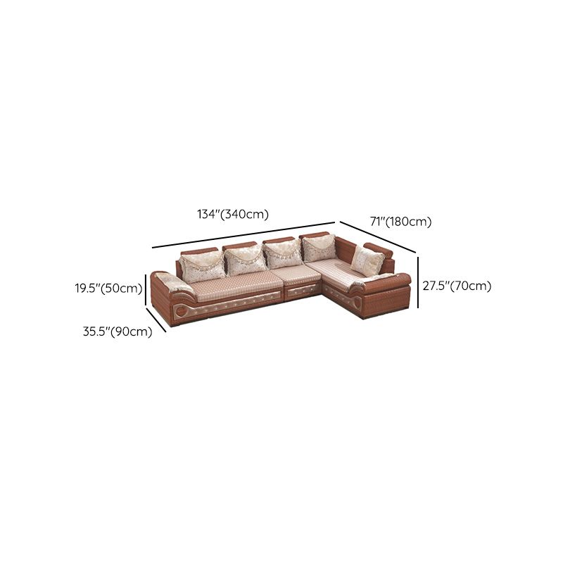 Tropical Style Rattan Accent Sofa and Chaise Slipcovered Sofa with Pillows