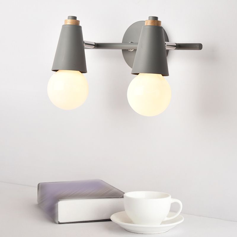 Modern Style Unique Shape Wall Sconce Metal Multi Light Wall Lighting for Bedroom