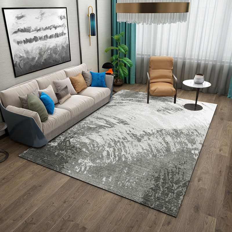 Contemporary Polyester Rug Abstract Pattern Rug Stain Resistant Area Carpet for Living Room