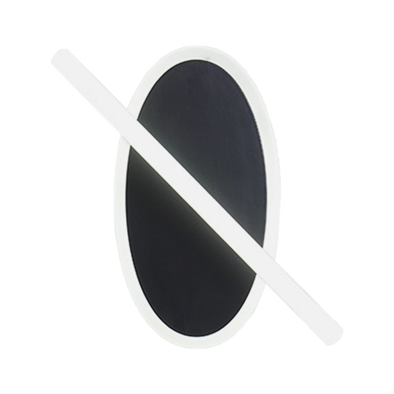 Oval and Ring Wall Mount Lighting Modern Acrylic LED Stairway Wall Lamp Sconce in Black, White/Warm Light