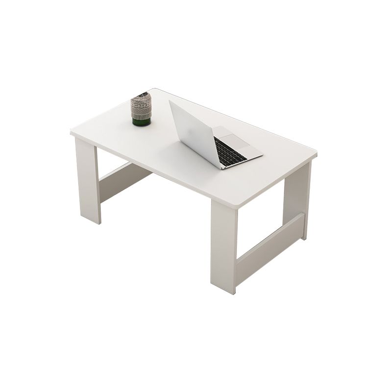 16.5"H Sled Base Square Wooden Top Coffee Table For Living Room