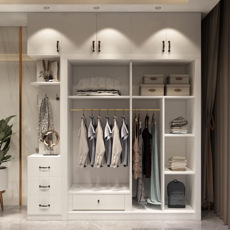 Contemporary Cabinet with Sliding Door Engineered Wood Beige Storage Cabinet