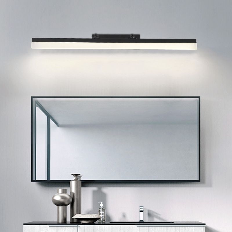 Acrylic Linear Wall Sconce Lighting Minimalist LED Black Wall Mount Lamp for Bathroom