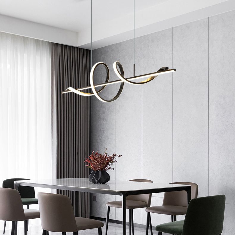 2-Light Geometric Island Pendant Lighting Modern Metal Island Light Fixtures