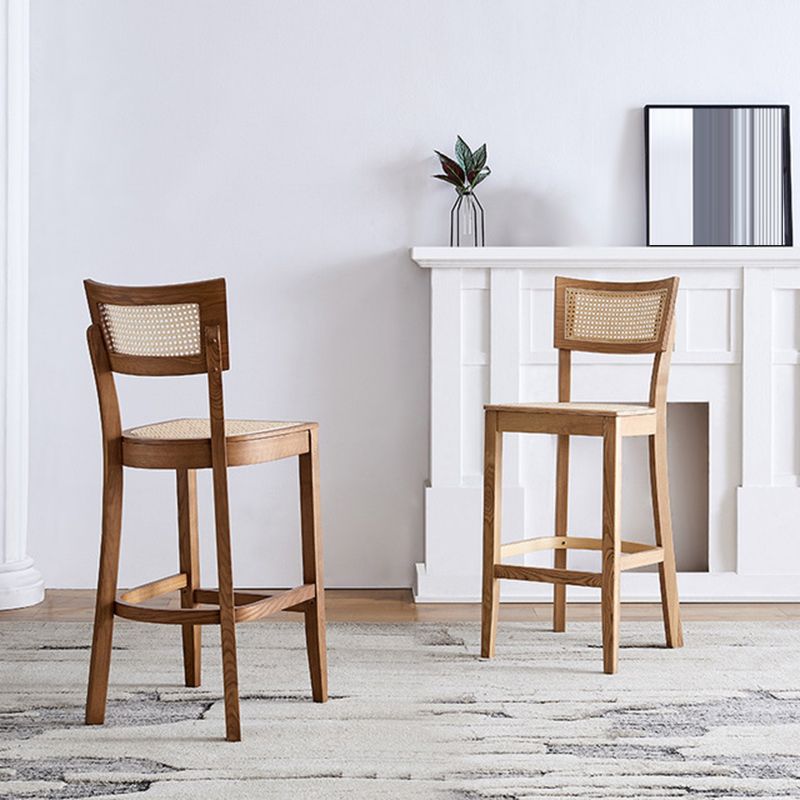 Solid Wood Bar and Counter Stool Armless Counter Height Stools