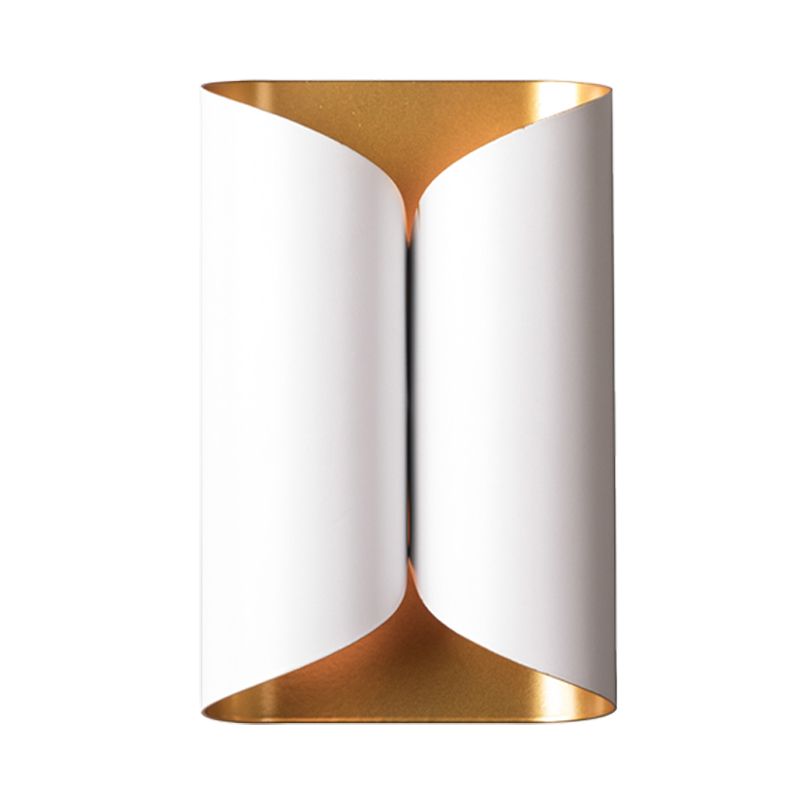 Traditionnaire Twist Wall Lampe Metal 2 têtes Gamique Lumière en blanc pour le salon
