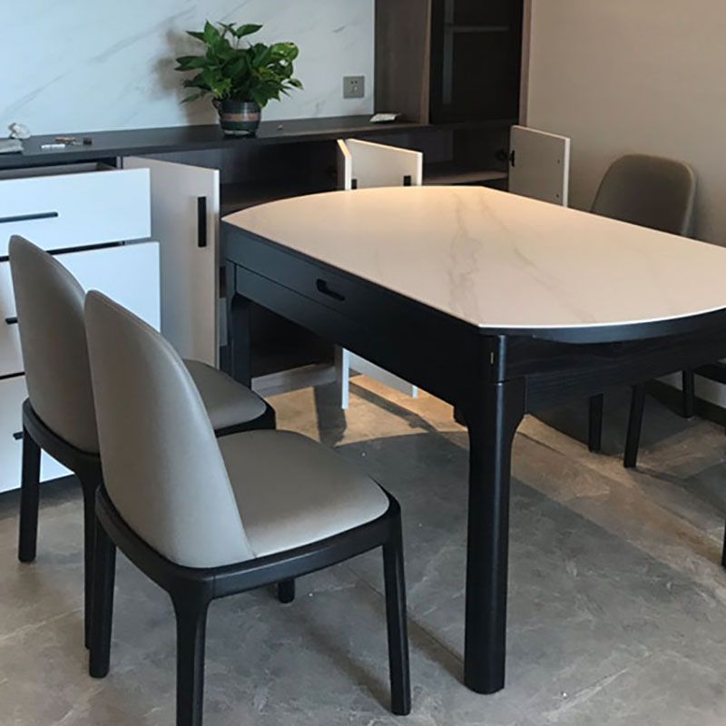 Silla auxiliar de cuero industrial para el hogar Silla de comedor sin brazos Parsons (juego de 2)