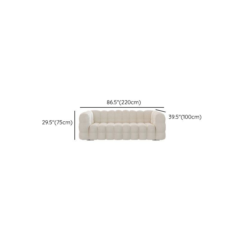 Solid Color Sofa Stationary Modern Square Arm Sofa for Living Room