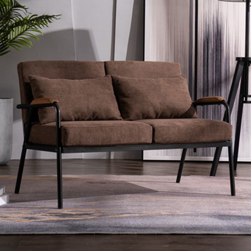 2-seater Sofa Square Arm 29.53" High with Black Frame for Living Room