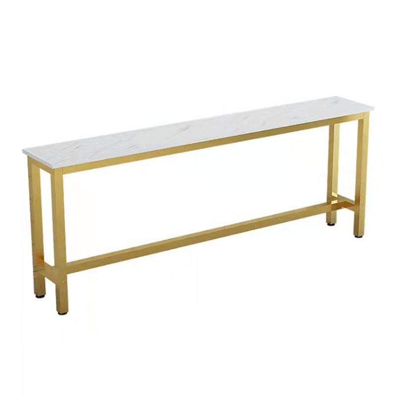 Manufactured Wood Rectangle Pub Table with Metal Frame for Living Room