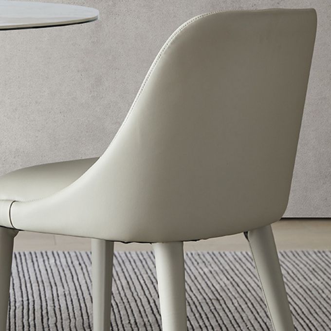 Dining Room Upholstered Parsons Chair Faux Leather Dining Chair