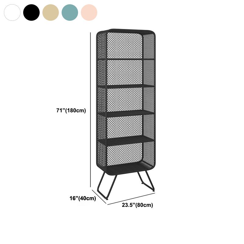 Light Luxury Metal Bookcase Shelf Closed Back Bookcase for Study Room