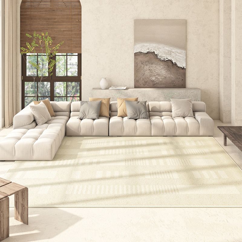 Grey Modern Rug Polyester Circle Rug Non-Slip Backing Rug for Home Decoration