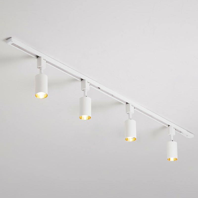 Lampe sur rail LED tubulaire de Style nordique, projecteur métallique pour salon, éclairage Semi-encastré