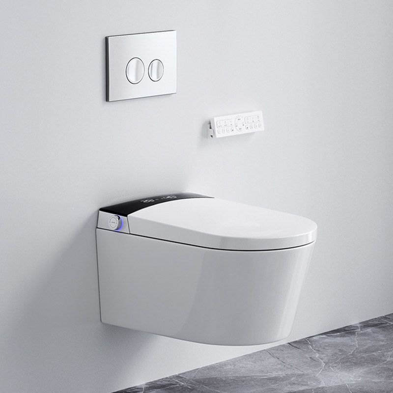Contemporary 1-Piece Toilet Wall-mount Urine Toilet with Slow Close Seat for Washroom