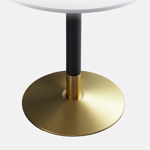 Traditional Luxury Round Dining Room Table Sintered Stone Table with Pedestal Base