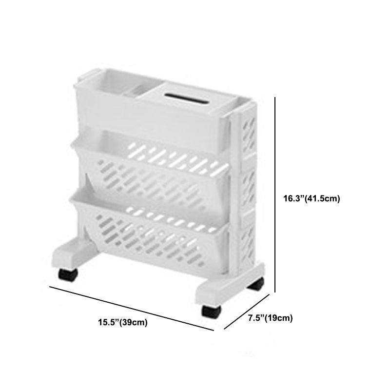 Pure White Shelf Bookcase Contemporary Closed Back 7.5" Wide Book Shelf Vertical