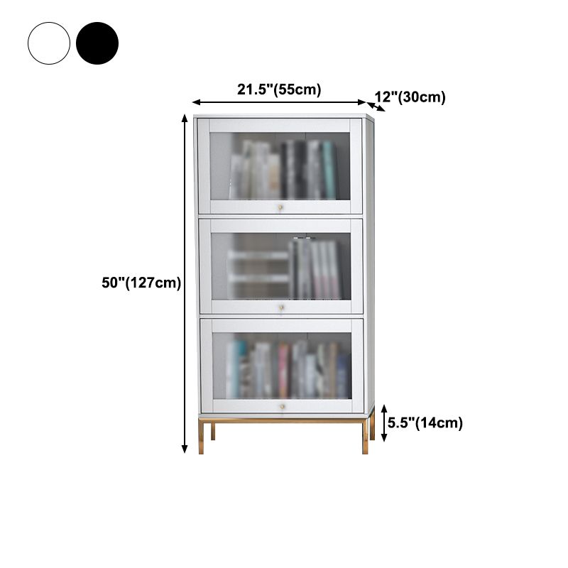 11.81 "W Bookcase Glam Style Scaffale per la casa e l'ufficio con porta