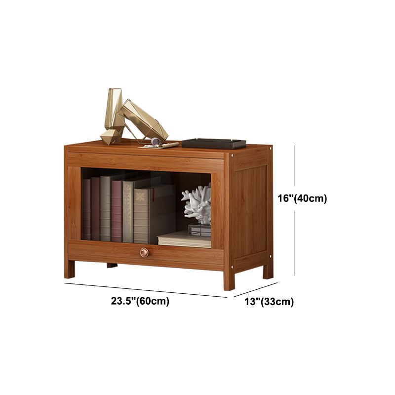 Bookcase standard moderni marrone libreria in legno fabbricato con porta per la casa