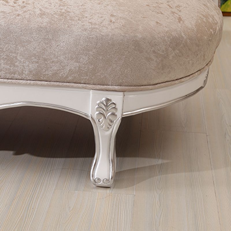 Glam Upholstered Chaise Lounge Couch Rolled Arms Chaise Lounge Chair