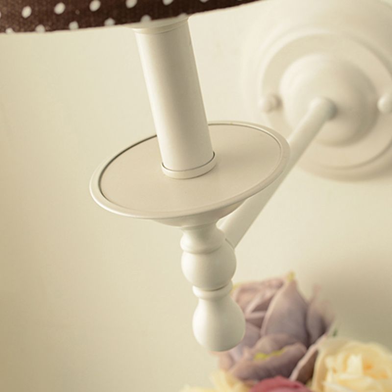 Macaron Wall Mount Light 1-Light Wall Light with Fabric Shade for Living Room