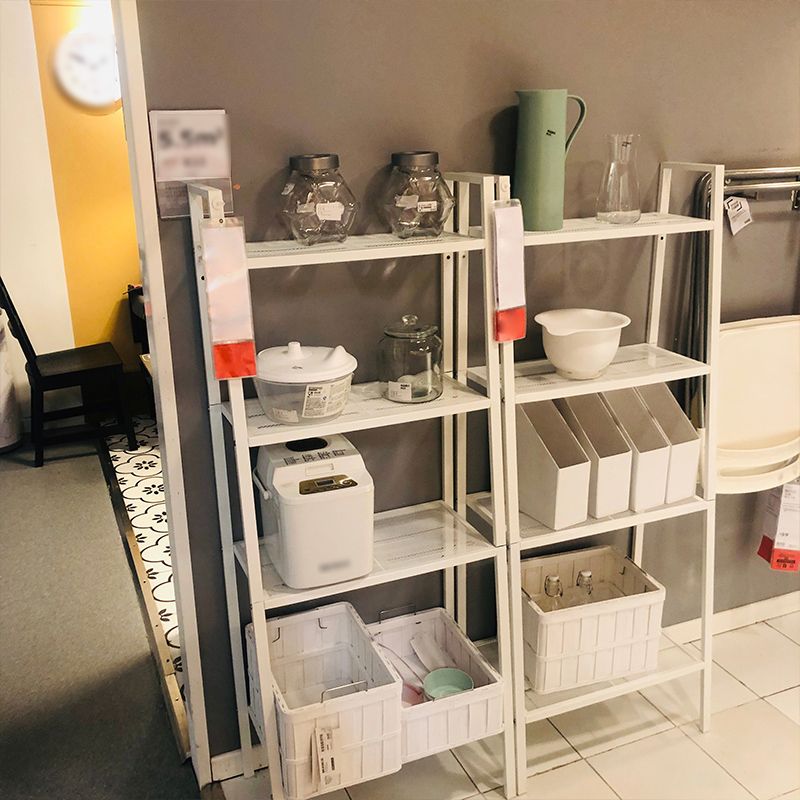 Scandinavian Style Shelf Bookcase Open Back Bookshelf for Home and Office