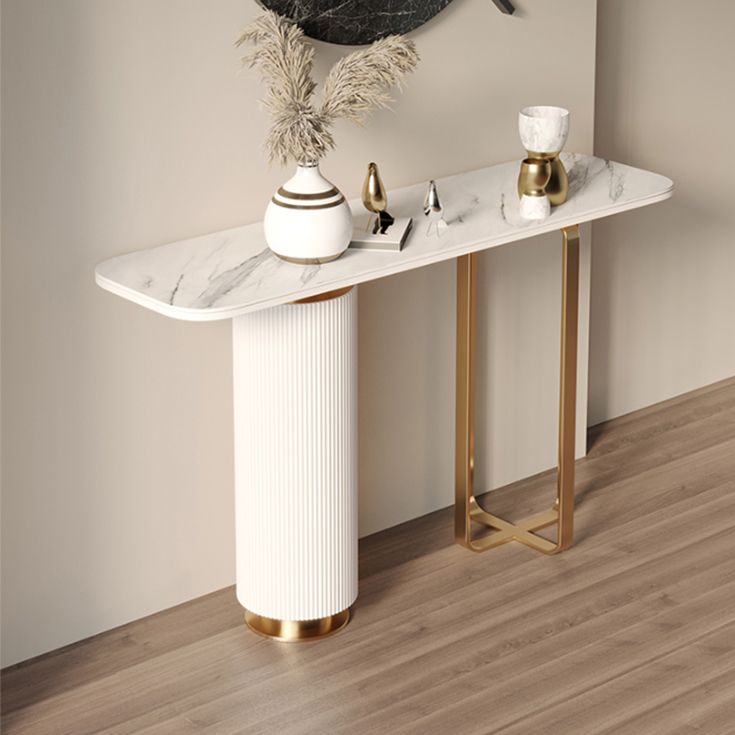 Glam Console Table 15.74" W Rectangle Console Sofa Table for Hall