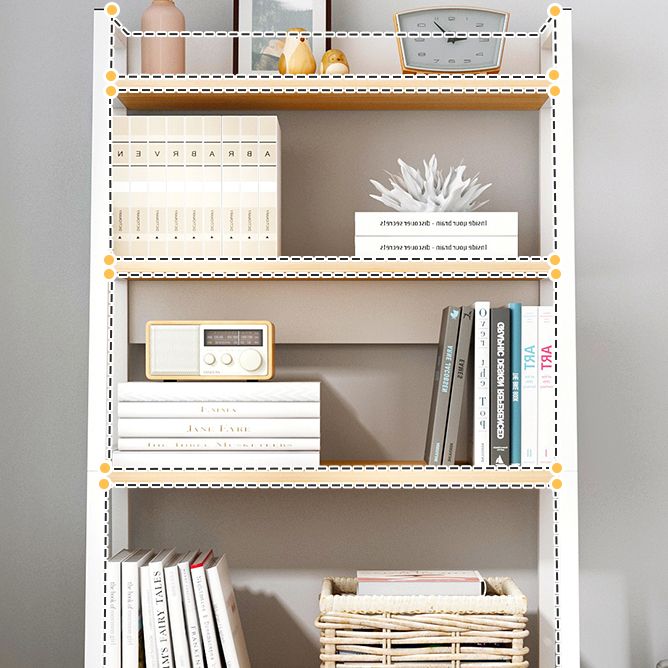 Modern Style Bookshelf Metal Frame and Wood Shelf Bookcase for Office