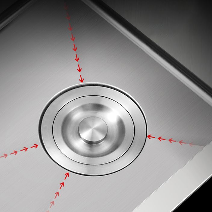 Double Bowl Kitchen Sink Stainless Steel Workstation Sink with Drain Assembly