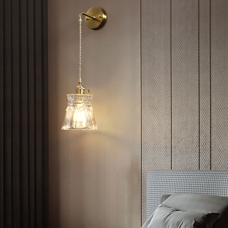 Modern Simple Wall Mounted Lamp Glass Wall Sconce for Living Room