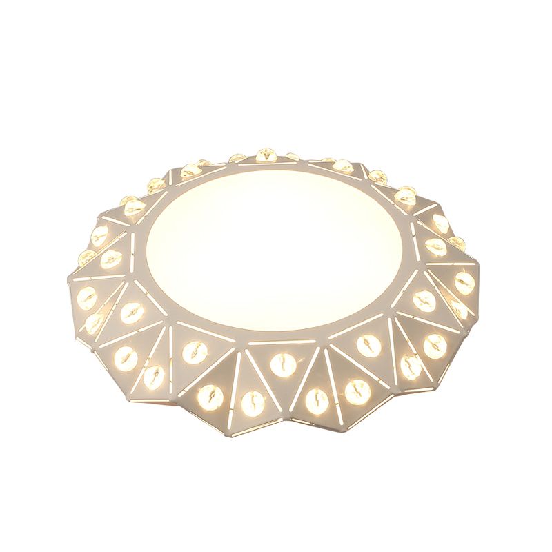 Lampada da soffitto a incasso circolare del foyer di stile moderno acrilico LED in bianco