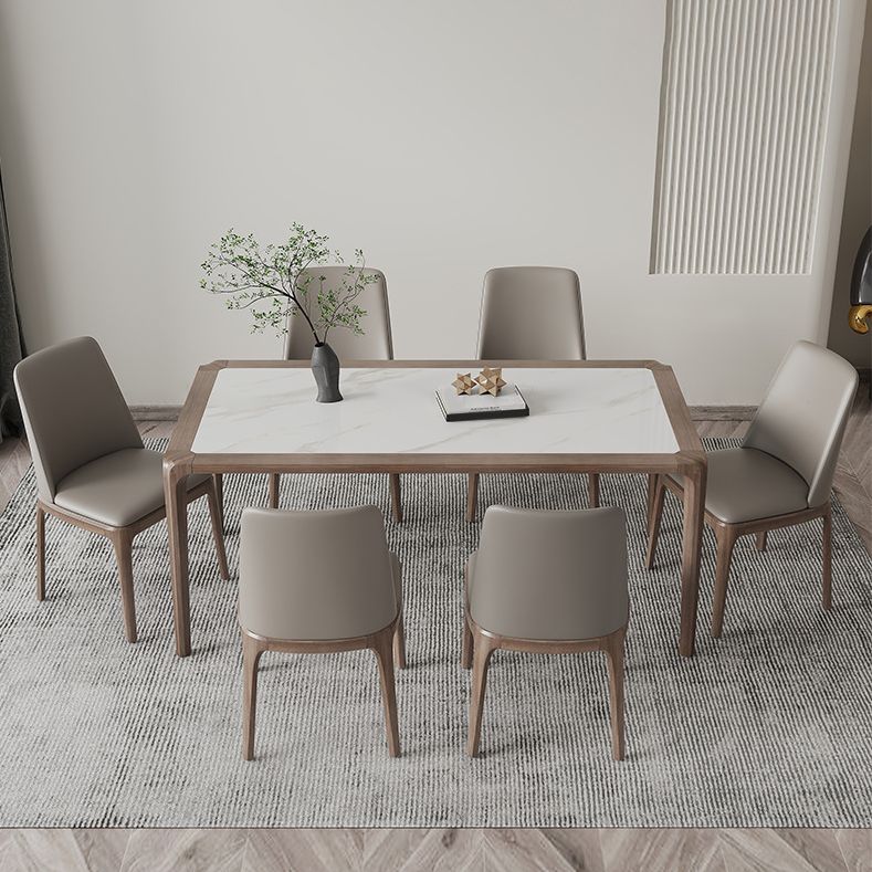Modern Sintered Stone Top Dining Set Rectangle 1/2/3/5/7 Pieces Dining Room Table Set