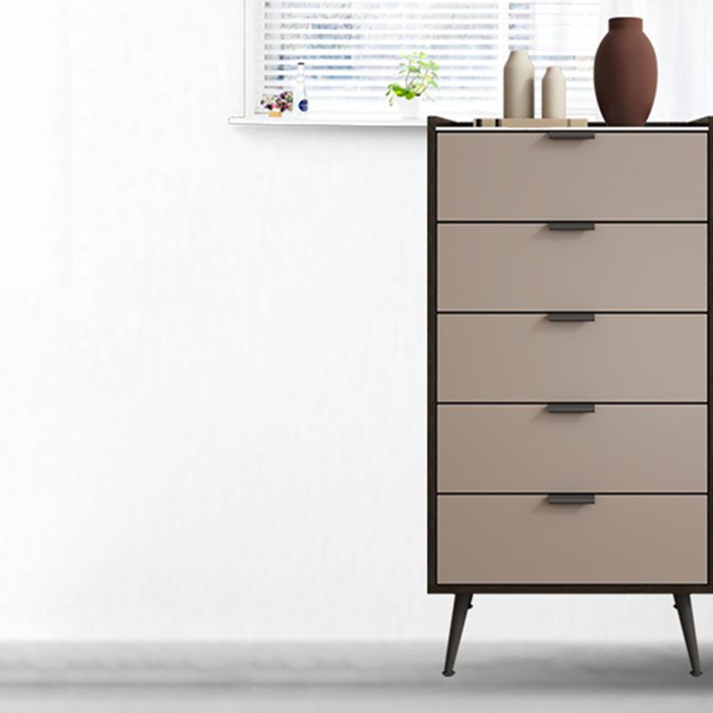 Contemporary Bedroom Stone Storage Chest Vertical Chest with Drawers