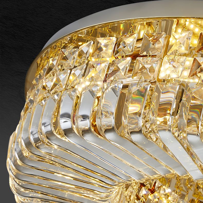 Lampada da soffitto rotonda a soffitto Simplicity Lampada da soffitto a incasso in cristallo a LED