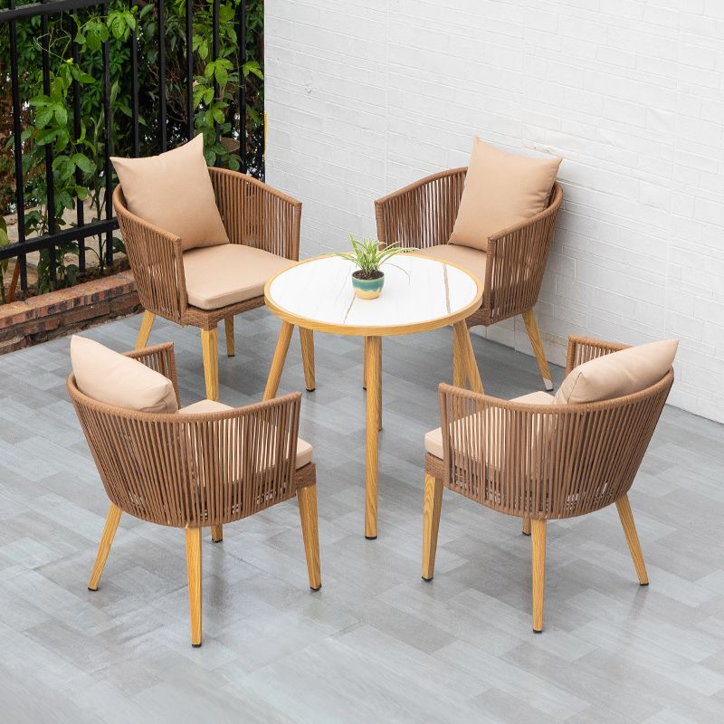 1/4/5 Pieces Dining Table Set Boho Dining Set with Water Resistant