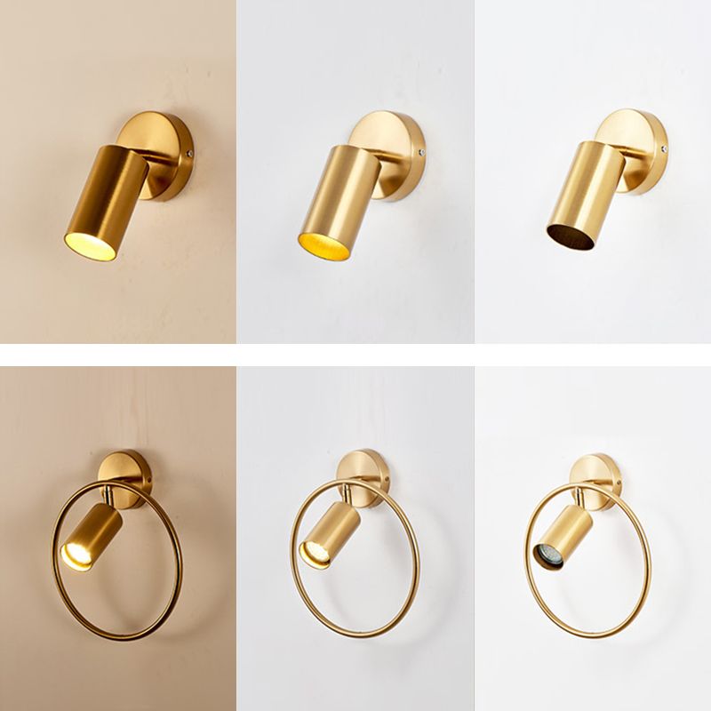 Cilíndrico de foco de metal de metal Splique Nordic Style Simplicity Luz de lectura de la cama para dormitorio