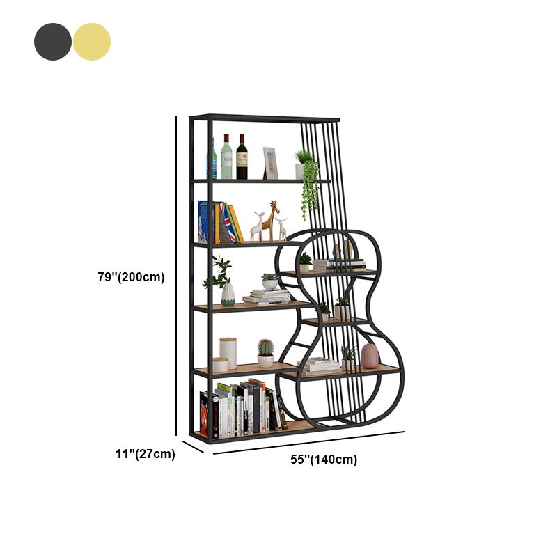 Glam Open Bookcase Bookshelf Shelves Included Bookcase with Rectangular Shelves 10.6" Wide