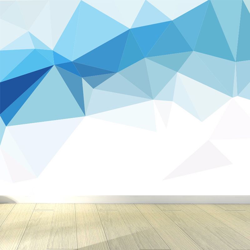 Soft Color Modern Mural Decal Huge Diamond Pattern Wall Covering for Living Room