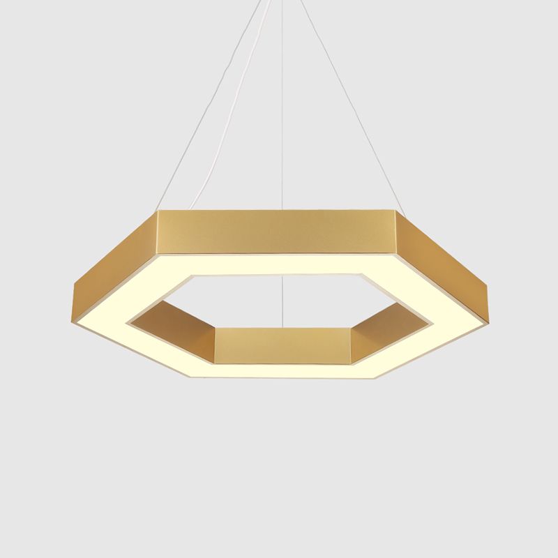 Lampes suspendues contemporaines en or luminaires d'éclairage pendentif en métal avec ombre acrylique