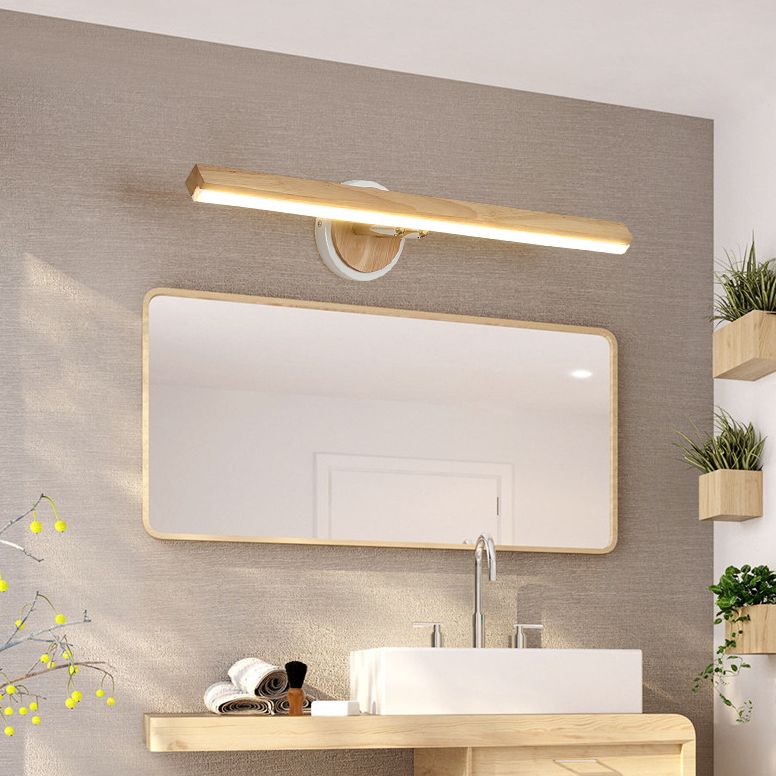 Luci da parete della vanità a led nordica semplicità moderna la luce sconde di vanità in legno per bagno