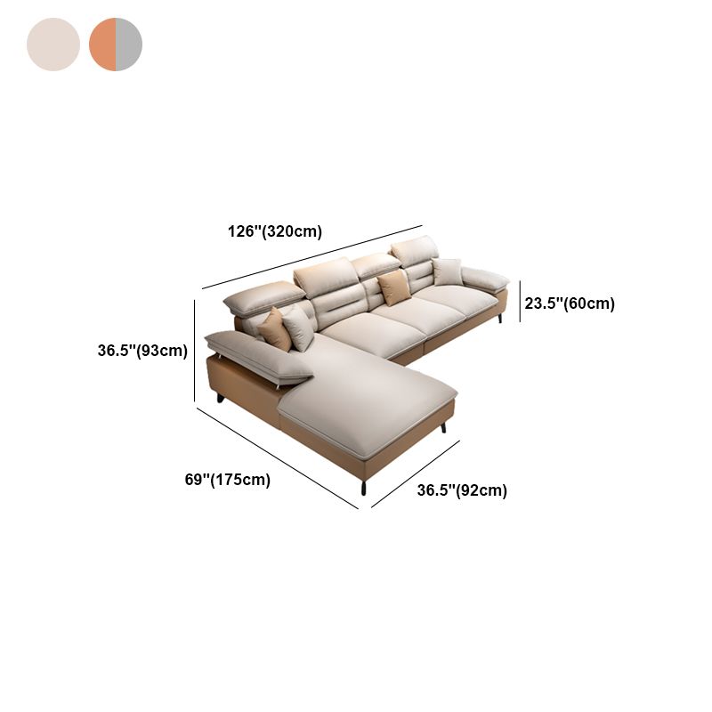 Pillow Top Arm Sofa Reversible Modular L-Shape Furniture Sectionals