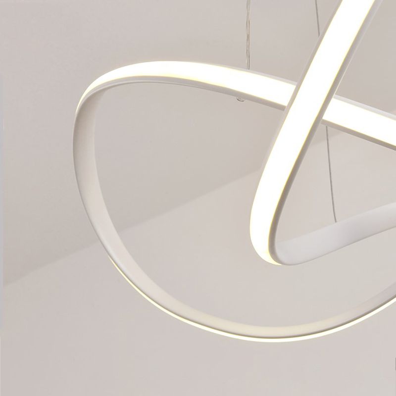 Modern Dining Room Lighting Twisting Suspended Lighting Fixture Acrylic