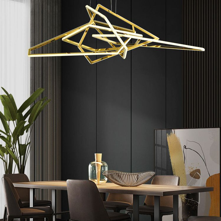 Geometrische metalen kroonluchter verlichtingsarmaturen moderne stijl hangende hanglampen