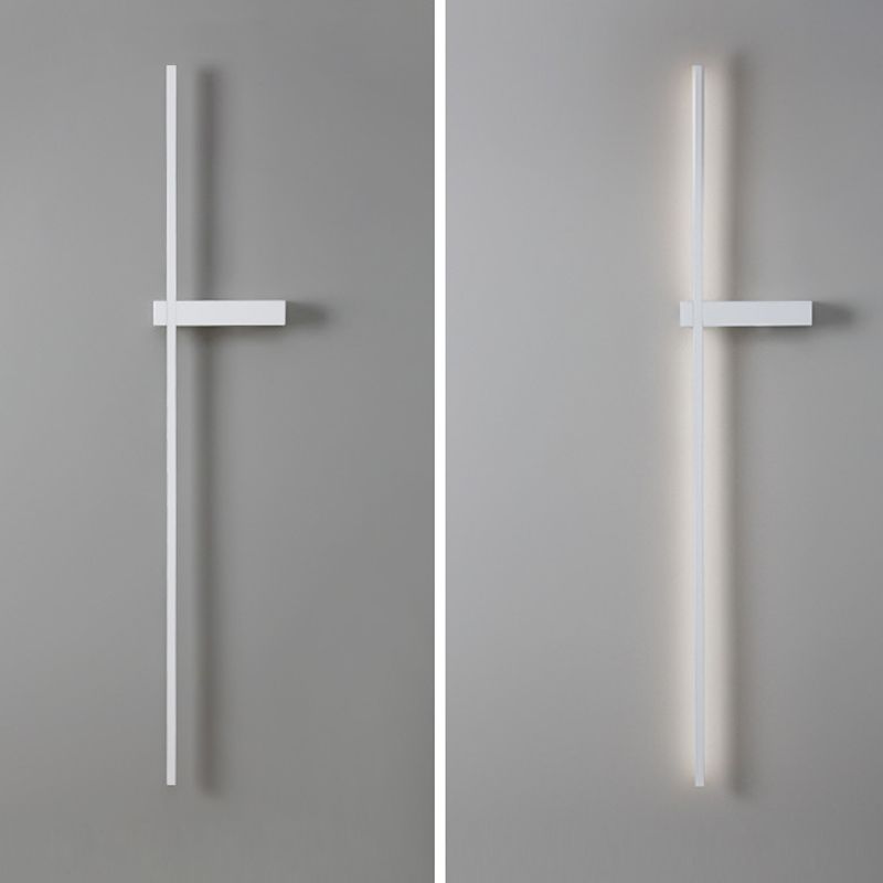 Iluminación de pared lineal moderna 1 luz de pared de luz con sombra acrílica