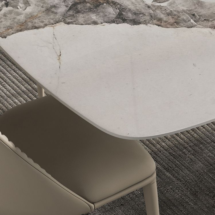 Modern 1/3/4/6/7 Pieces Dinette Set with Sintered Stone Top Rectangle Dining Table Set