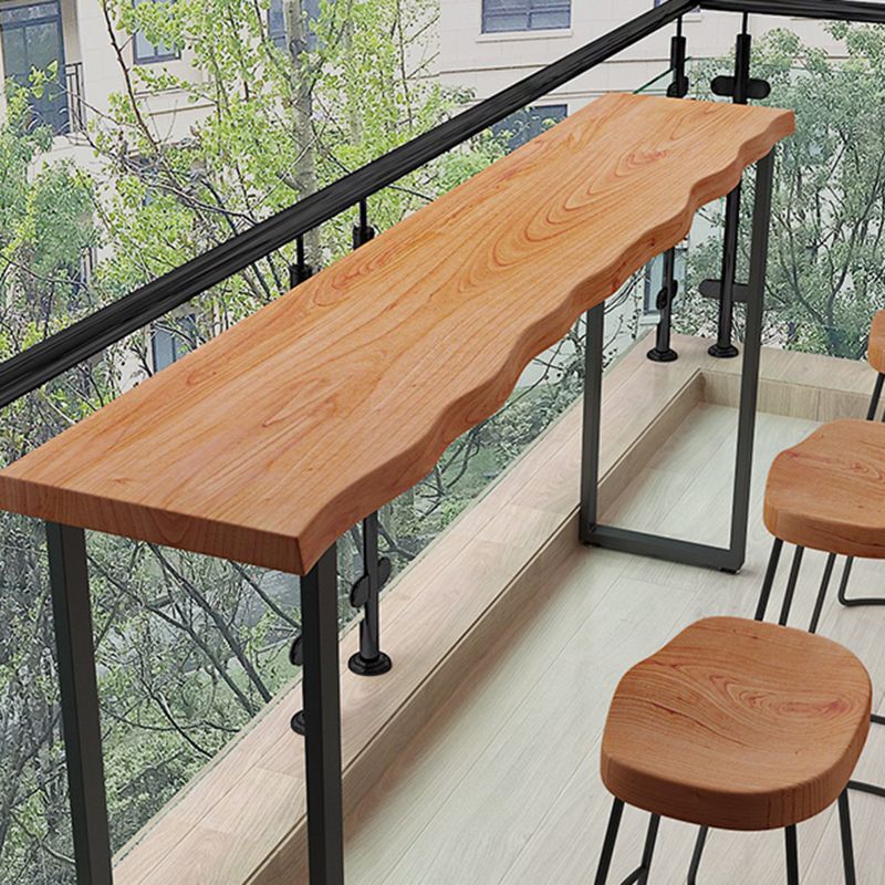 Modern Solid Wood Rectangle Bar Height Pub Table for Dining Room