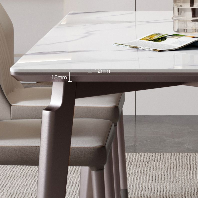 Modern 1/3/4/5/6 Pcs Dining Chairs Set Sintered Stone Dining Room Set