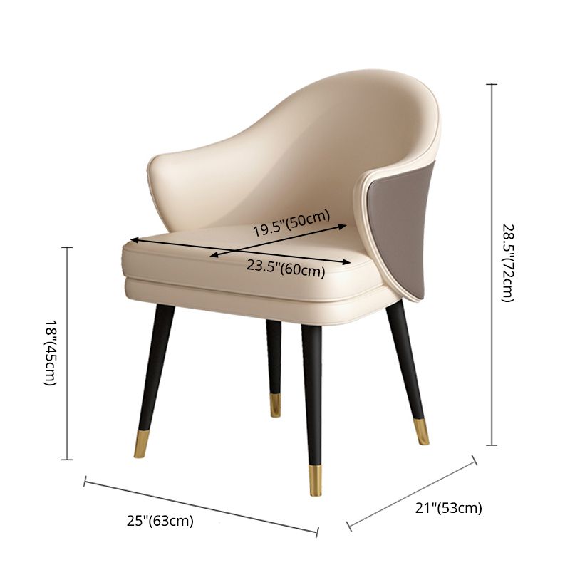 Chaise Parsons d'intérieur en bois de style contemporain de 25 po de largeur